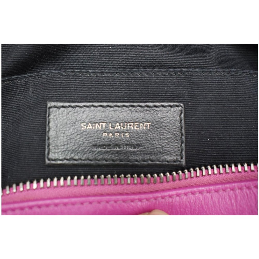 YVES SAINT LAURENT  Lou Chevron Leather Camera Crossbody Bag Pink - Picture 11 of 12